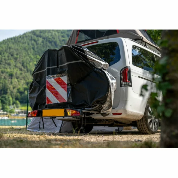Prelata 3-4 biciclete, pentru suport bicicleta cu fixare pe carligul de remorcare - 190x50x130 cm
