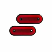 Lampa gabarit catadioptru cu LED 12V/24V, set 2buc - Rosu Oval