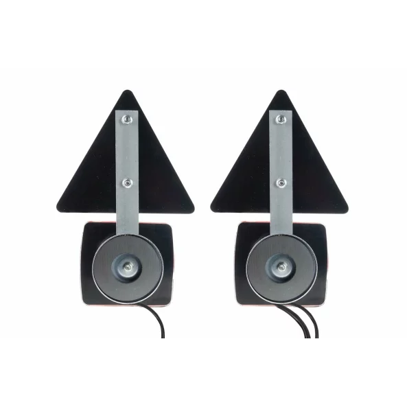 Set lampi stop LED cu magnet si cablu 7,5m 12V cu catadioptri triunghiulari, 2buc Amio