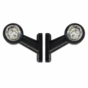 Lampa gabarit camion cu brat extra scurt 60° cu LED 12/24V Set 2buc Stg/Dr - Alb/Rosu