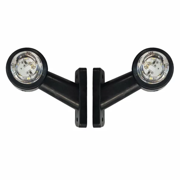 Lampa gabarit camion cu brat extra scurt 60° cu LED 12/24V Set 2buc Stg/Dr - Alb/Rosu