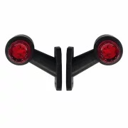 Lampa gabarit camion cu brat extra scurt 60° cu LED 12/24V Set 2buc Stg/Dr - Alb/Rosu