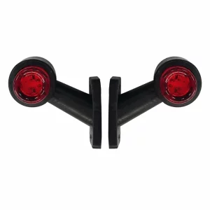 Lampa gabarit camion cu brat extra scurt 60° cu LED 12/24V Set 2buc Stg/Dr - Alb/Rosu