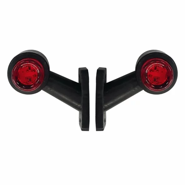 Lampa gabarit camion cu brat extra scurt 60° cu LED 12/24V Set 2buc Stg/Dr - Alb/Rosu