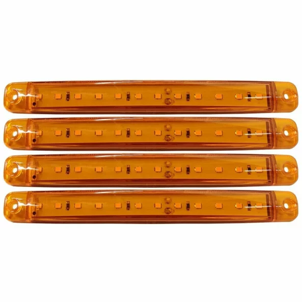 Lampa gabarit cu 12 LED-uri 12/24V set 4buc Cridem - Galben