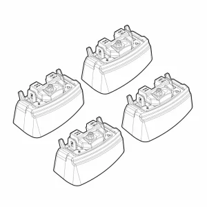 Kit de montaj pentru bare Alumia, Quadra, Silenzio C277 - Mercedes Classe C 4p 06/21>05/23, Classe C 4p 06/23>, EQE 4p 12/22>