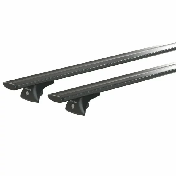 Silenzio Black In-Rail, set complet de bare portbagaj din aluminiu - M - Evos IA - Alfa Romeo, Audi, Bmw, Byd, Cirelli, Citroen, Cupra, Fiat, Ford, Hyundai, Kia, Mercedes, Mini, Nissan, Opel, Peugeot, Renault, Seat, Skoda, Suzuki, Toyota, Volkswagen, Volv
