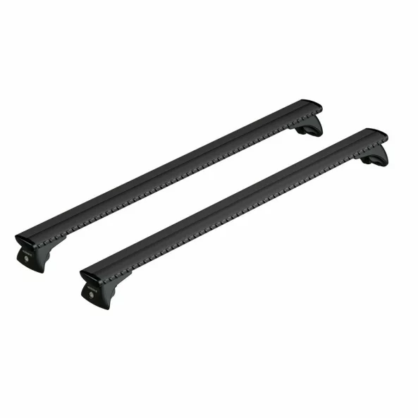 Silenzio Black In-Rail, set complet de bare portbagaj din aluminiu - M - Evos IA - Alfa Romeo, Audi, Bmw, Byd, Cirelli, Citroen, Cupra, Fiat, Ford, Hyundai, Kia, Mercedes, Mini, Nissan, Opel, Peugeot, Renault, Seat, Skoda, Suzuki, Toyota, Volkswagen, Volv