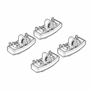 Kit de montaj pentru bare Alumia, Quadra, Silenzio C274 - Land Rover Defender 90 12/19>06/25, 07/25>, Defender 110 12/19>06/25, 07/25>, Defender 130 08/22>06/25, 07/25>