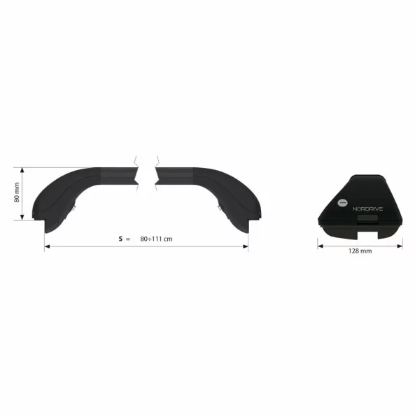 Snap Steel In-Rail, set complet de bare telescopice portbagaj din otel - S - K3 - Alfa Romeo, Audi, BMW, Ford, Mercedes, Peugeot, Renault, Toyota