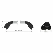 Snap Alu In-Rail, set complet de bare portbagaj telescopice din aluminiu - L - K2