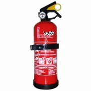 Set pachet prim ajutor auto, trusă sanitară și stingător cu pulbere 1kg Cridem, geantă organizatoare Galben