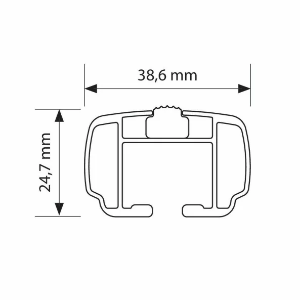 Helio Black, set complet de bare portbagaj din aluminiu - M - Evos LP - C263