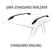Silenzio Rail, set complet de bare portbagaj din aluminiu - L - Evos RA - Porsche Cayenne 2003-2010 - Sina standard inaltata
