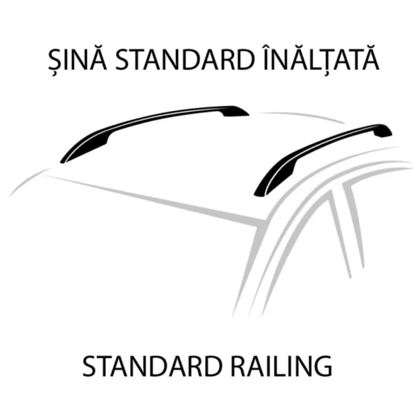 Silenzio Rail, set complet de bare portbagaj din aluminiu - L - Evos RA - Porsche Cayenne 2003-2010 - Sina standard inaltata