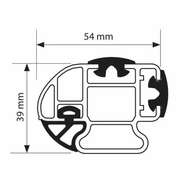 Set complet bare portbagaj Kargo-Plus cu kit fixare si 2 bare aluminiu 135 cm - Citroen Berlingo Van 1996-2008 - Numai cu clapeta acoperis spate