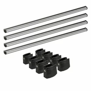 Set complet bare portbagaj Kargo-Plus cu kit fixare si 4 bare aluminiu 180 cm, Fiat Ducato 07/2006-prezent, Ampatament 4035 XL, Plafon inalt