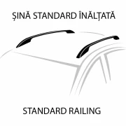 Silenzio Black Rail, set complet de bare portbagaj din aluminiu - S - Evos RA - Chevrolet Matiz 2005-2010 - Sina standard inaltata