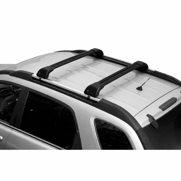 Silenzio CX Black, set complet de bare portbagaj din aluminiu - 89 cm + 84 cm - Origine RL - C401 - Dacia Bigster 5p 2025-prezent - Sina standard inaltata