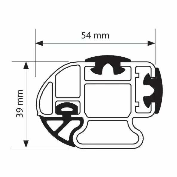 Set complet bare portbagaj Kargo-Plus cu kit fixare si 3 bare aluminiu 180 cm, Fiat Ducato 07/2006-prezent, Ampatament 3450, Plafon standard