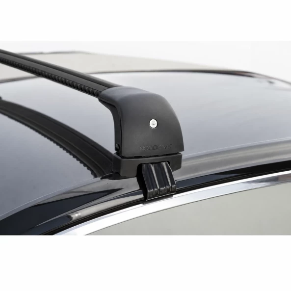 Silenzio CX Black, set complet de bare portbagaj din aluminiu - 94 cm + 89 cm - Origine RF - C270 - Toyota Corolla Cross 5p 09/22> - Sina incastrata la nivel
