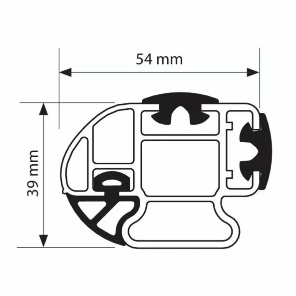 Set complet bare portbagaj Kargo-Plus cu kit fixare si 3 bare aluminiu 150 cm - Ford Tourneo Custom 2012-2023 - Ampatament l2