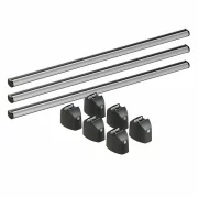 Set complet bare portbagaj Kargo-Plus cu kit fixare si 3 bare aluminiu 150 cm - Volkswagen Caravelle T7 2024-prezent - ampatament L1 - Acoperis H1 - Fara acoperis panoramic