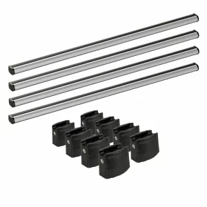 Set complet bare portbagaj Kargo-Plus cu kit fixare si 4 bare aluminiu 150 cm - Renault Master 2019-2024 - Ampatament L1 - Acoperis H1