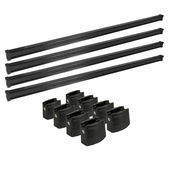 Set complet bare portbagaj Kargo cu kit fixare si 4 bare otel 180 cm - Renault Trafic 2006-2014 - Ampatament L1 - Acoperis H1