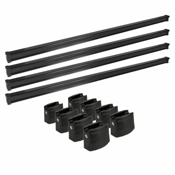 Set complet bare portbagaj Kargo cu kit fixare si 4 bare otel 180 cm - Renault Trafic 2006-2014 - Ampatament L2 - Acoperis H1