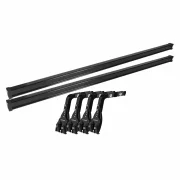 Set complet bare portbagaj Kargo cu kit fixare la jgheab de ploaie, inaltime picioare 16-21 cm si 2 bare otel 180 cm - Ford Transit 1986-2014 - Acoperis H1
