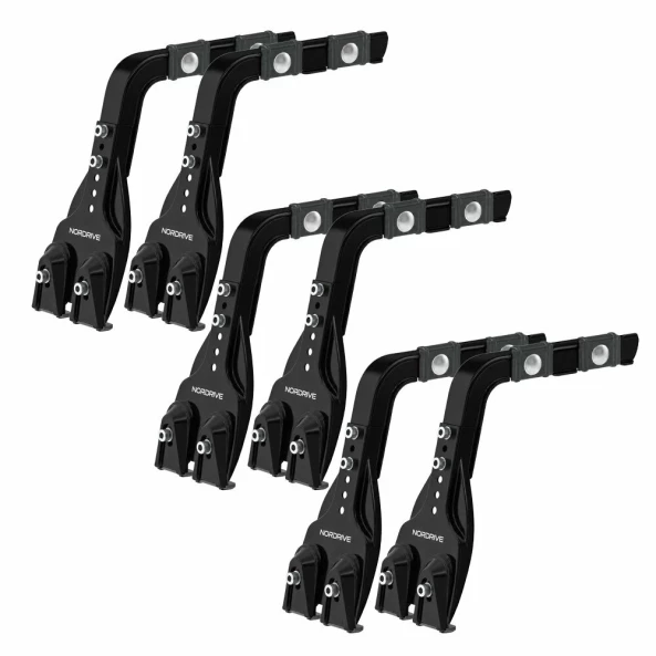 Set complet bare portbagaj Kargo cu kit fixare la jgheab de ploaie, inaltime picioare 16-21 cm si 3 bare otel 150 cm - Mitsubishi Pajero 5p 1991-2000