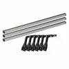 Set complet bare portbagaj Kargo-Plus cu kit fixare la jgheab de ploaie, inaltime picioare 16-21 cm si 3 bare aluminiu 180 cm - Ford Transit 1986-2014 - Acoperis H1