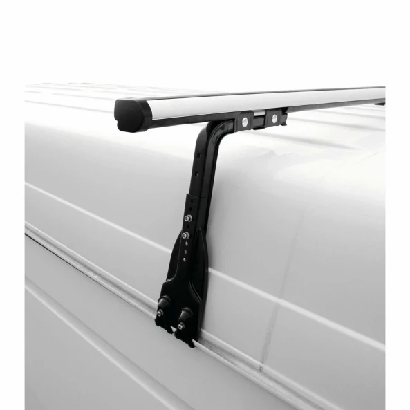 Set complet bare portbagaj Kargo-Plus cu kit fixare la jgheab de ploaie, inaltime picioare 16-21 cm si 4 bare aluminiu 150 cm - Jeep Wrangler 1987-2007