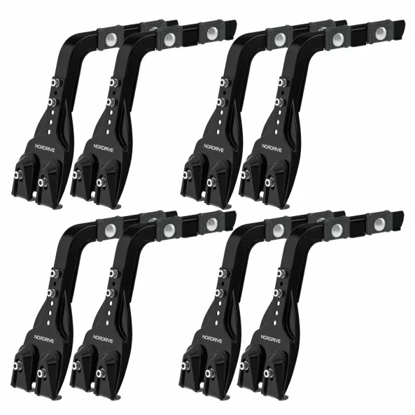 Set complet bare portbagaj Kargo-Plus cu kit fixare la jgheab de ploaie, inaltime picioare 16-21 cm si 4 bare aluminiu 180 cm - Ford Transit 1986-2014 - Acoperis H1