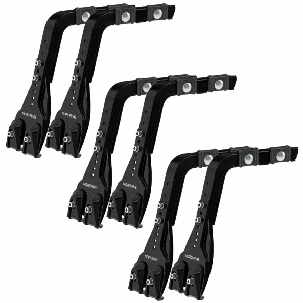 Set complet bare portbagaj Kargo cu kit fixare la jgheab de ploaie, inaltime picioare 22-37 cm si 3 bare otel 180 cm - Volkswagen LT 2000-2006 - Acoperis H1