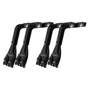 Set complet bare portbagaj Kargo-Plus cu kit fixare la jgheab de ploaie, inaltime picioare 22-37 cm si 2 bare aluminiu 180 cm - Citroen C35 1974-1992 - Acoperis H1