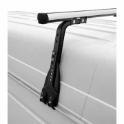 Set complet bare portbagaj Kargo-Plus cu kit fixare la jgheab de ploaie, inaltime picioare 22-37 cm si 2 bare aluminiu 180 cm - Volkswagen LT 2000-2006 - Acoperis H1