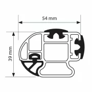 Set complet bare portbagaj Kargo-Plus cu kit fixare la jgheab de ploaie, inaltime picioare 22-37 cm si 3 bare aluminiu 180 cm - Citroen C35 1974-1992 - Acoperis H1