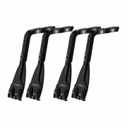 Set complet bare portbagaj Kargo-Plus cu kit fixare la jgheab de ploaie, inaltime picioare 43-58 cm si 2 bare aluminiu 180 cm - Volkswagen LT 2000-2006 - Acoperis H3