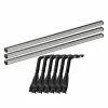 Set complet bare portbagaj Kargo-Plus cu kit fixare la jgheab de ploaie, inaltime picioare 43-58 cm si 3 bare aluminiu 180 cm - Volkswagen LT 2000-2006 - Acoperis H3