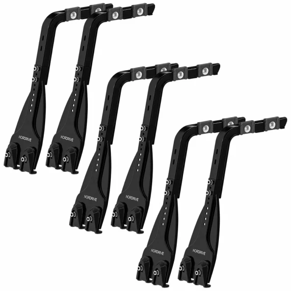 Set complet bare portbagaj Kargo-Plus cu kit fixare la jgheab de ploaie, inaltime picioare 43-58 cm si 3 bare aluminiu 180 cm - Volkswagen LT 2000-2006 - Acoperis H3