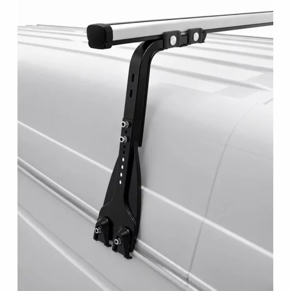Set complet bare portbagaj Kargo-Plus cu kit fixare la jgheab de ploaie, inaltime picioare 43-58 cm si 4 bare aluminiu 180 cm - Volkswagen LT 2000-2006 - Acoperis H3