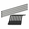 Set complet bare portbagaj Kargo-Plus cu kit fixare la jgheab de ploaie, inaltime picioare 43-58 cm si 4 bare aluminiu 180 cm - Volkswagen LT 2000-2006 - Acoperis H3