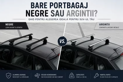 Bare portbagaj negre sau argintii: care se potrivesc mașinii tale?