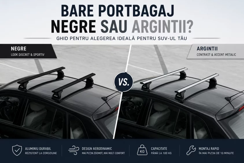 Bare portbagaj negre sau argintii: care se potrivesc mașinii tale?