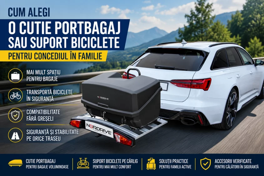 Cum alegi o cutie portbagaj sau suport biciclete pentru vacanță