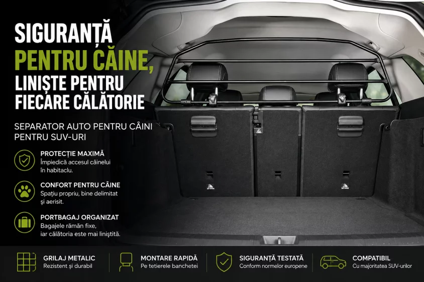 Separator auto pentru câini SUV: siguranță și confort la fiecare călătorie