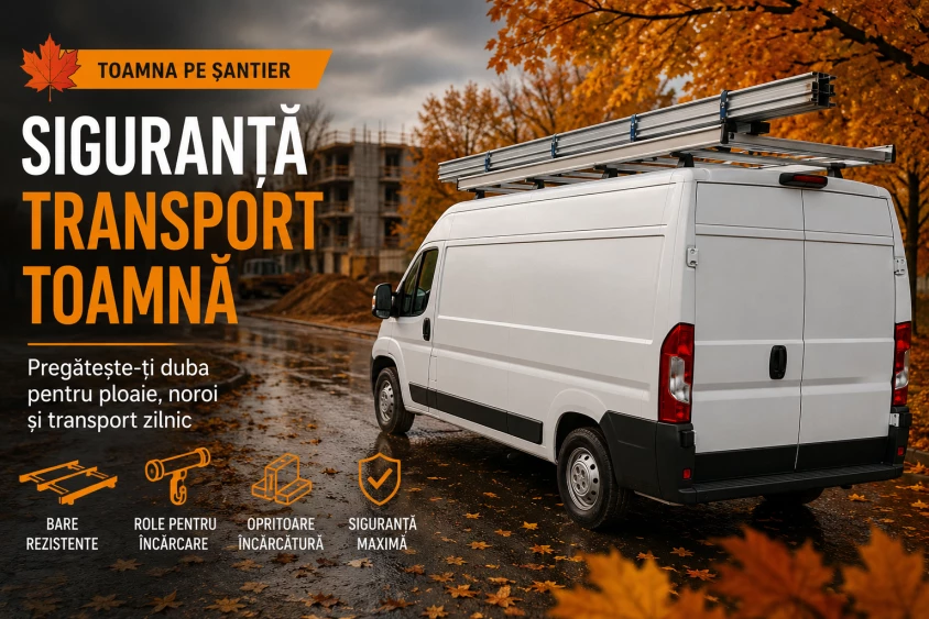 Siguranță transport toamnă: cum pregătești duba de șantier