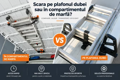 Cum transporti corect scara pe dubă: pe plafon sau în interior?